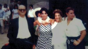 Donna Fiore, ca. 1980, carries daughter Stephani.