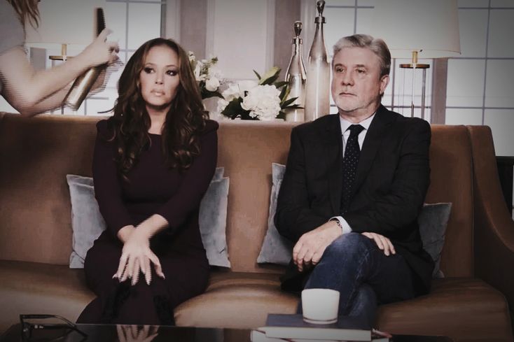 Leah Remini and Mike Rinder on an “Aftermath” set in 2017, as reports of Remini’s abusive conduct churned behind the scenes.