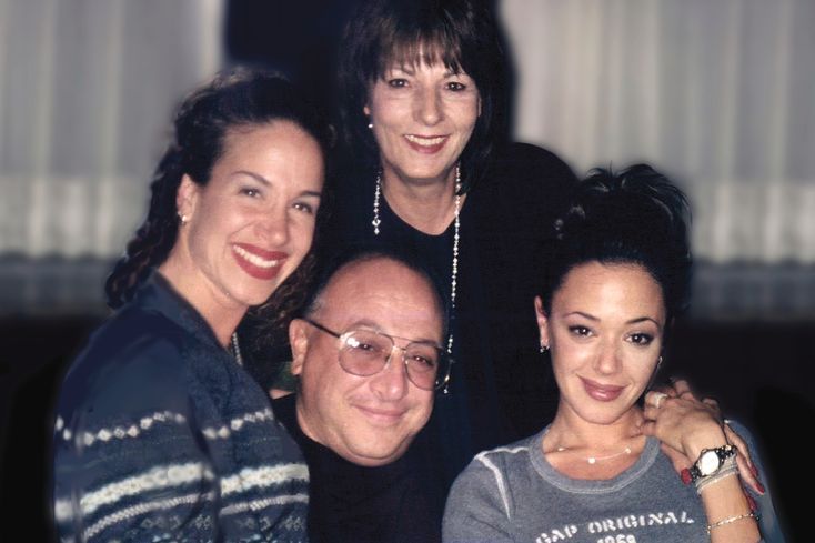 Donna Fiore (top), stepdaughters Nicole and Leah, and George Remini ca. 2000