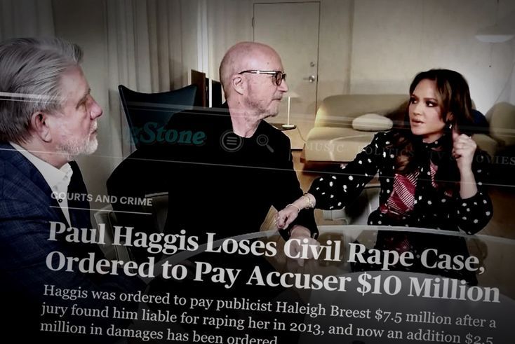 Mike Rinder, Paul Haggis and Leah Remini in 2020: After the jury unanimously found Haggis liable for rape, Remini and Rinder still carried on their shameless propaganda on his behalf.