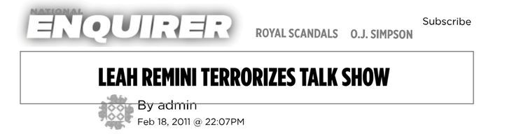 Leah Remini terrorizes talk show —National Enquirer