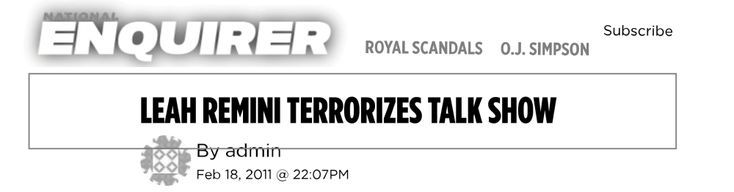 Leah Remini terrorizes talk show —National Enquirer